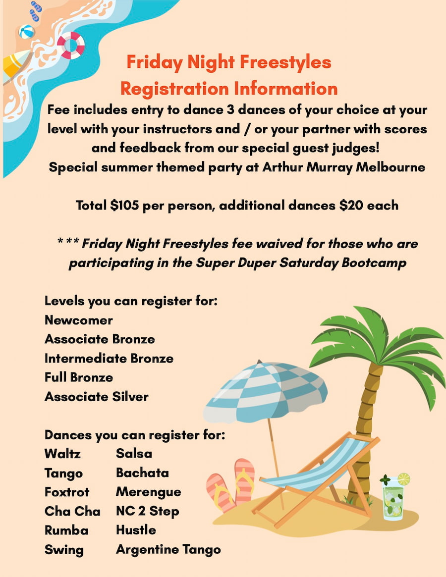 Arthur Murray Melbourne Group Class Calendar